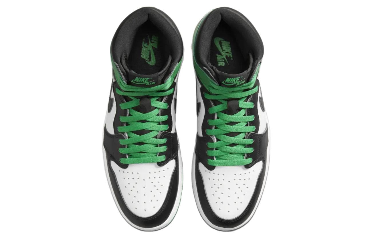 Ретро баскетбольные кроссовки Jordan Air Jordan 1 High OG "Black and Lucky Green" - изображение 4