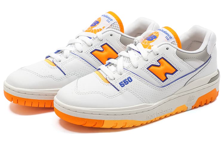 Ретро баскетбольные кроссовки New Balance 550 White Yellow - изображение 3
