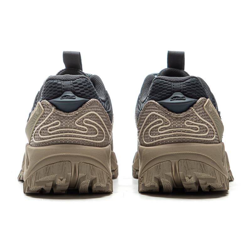 Кроссовки Li-Ning CF Retro Hiking V2 Женские низкие треккинговые кроссовки с амортизацией, черно-коричневые - изображение 6