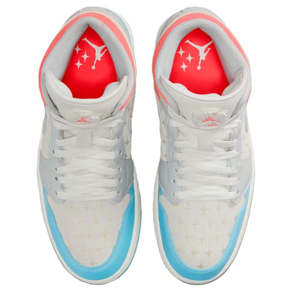 Ретро баскетбольные кроссовки Jordan Air Jordan 1 Support MID Vintage Баскетбольные Кроссовки Женские Белые Синие - изображение 4