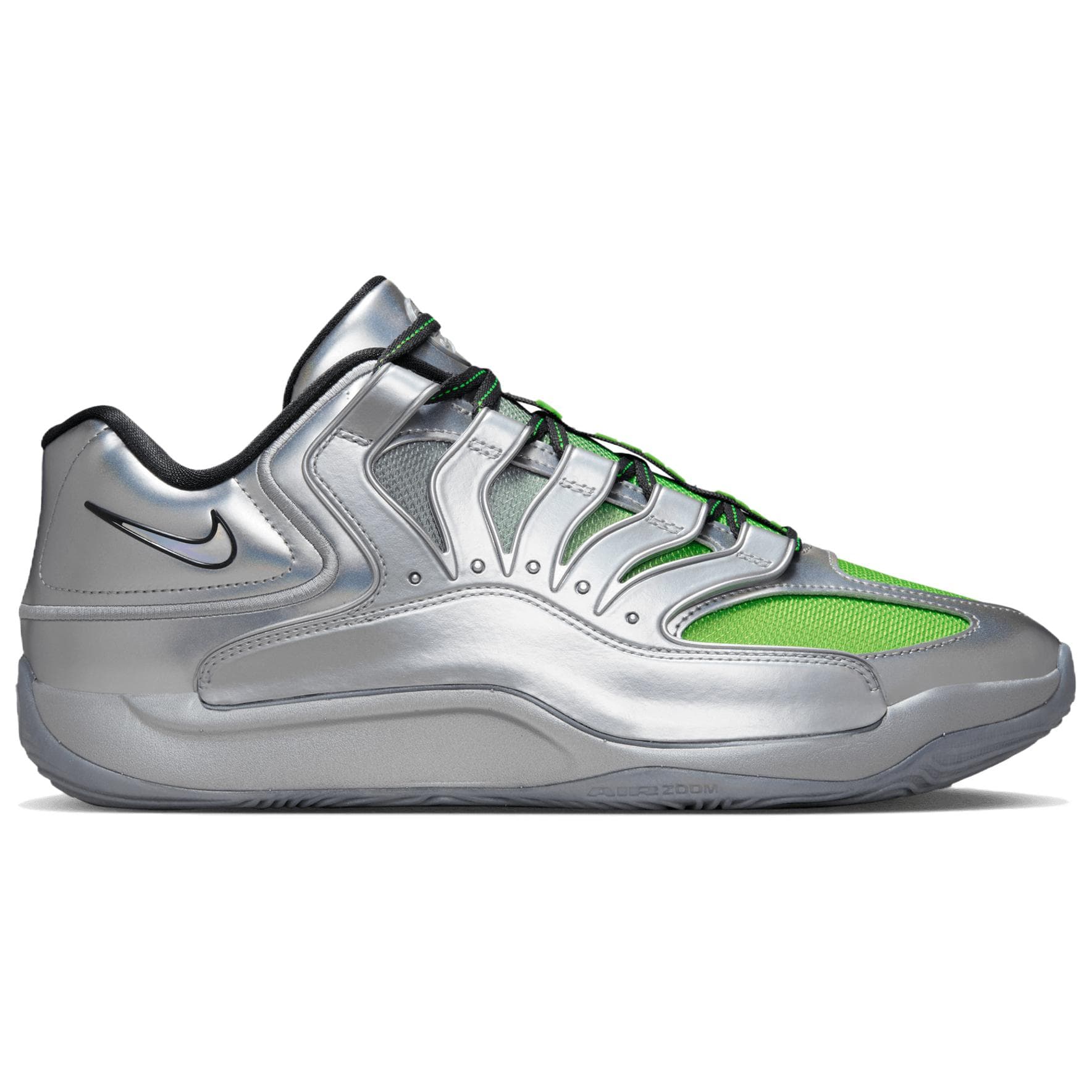 Кроссовки для баскетбола Nike KD 18 Противоскользящие Устойчивые к износу Низкие Баскетбольные кроссовки Мужские Серебристо-серые - изображение 2