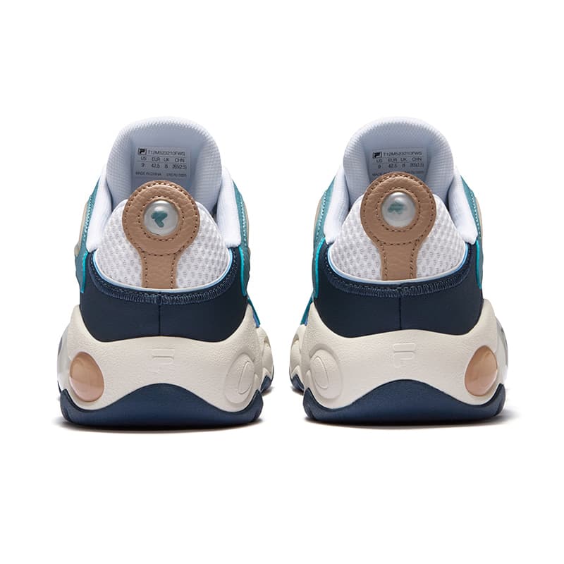 Кроссовки для баскетбола FILA FUSION VERTICAL Crack Shoes Низкие Баскетбольные Кроссовки Мужские Белые Синие - изображение 4