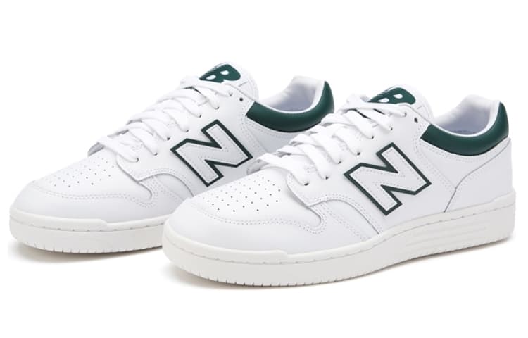 Ретро баскетбольные кроссовки New Balance 480 White Green - изображение 2