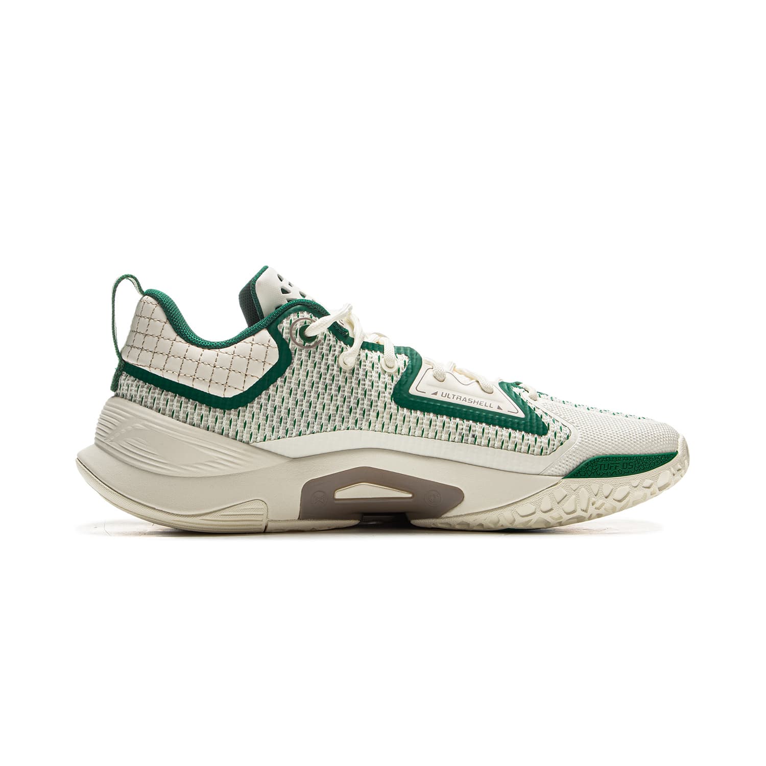 Кроссовки для баскетбола Li-Ning Баскетбольные кроссовки для игры с устойчивостью, амортизацией и покрытием, низкие, мужские, бежево-зеленый - изображение 2