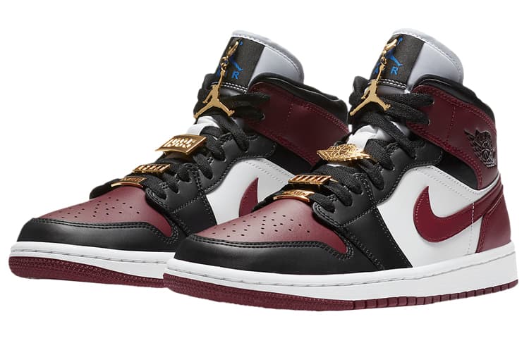 Ретро баскетбольные кроссовки Jordan Air Jordan 1 Mid "Maroon" - изображение 3