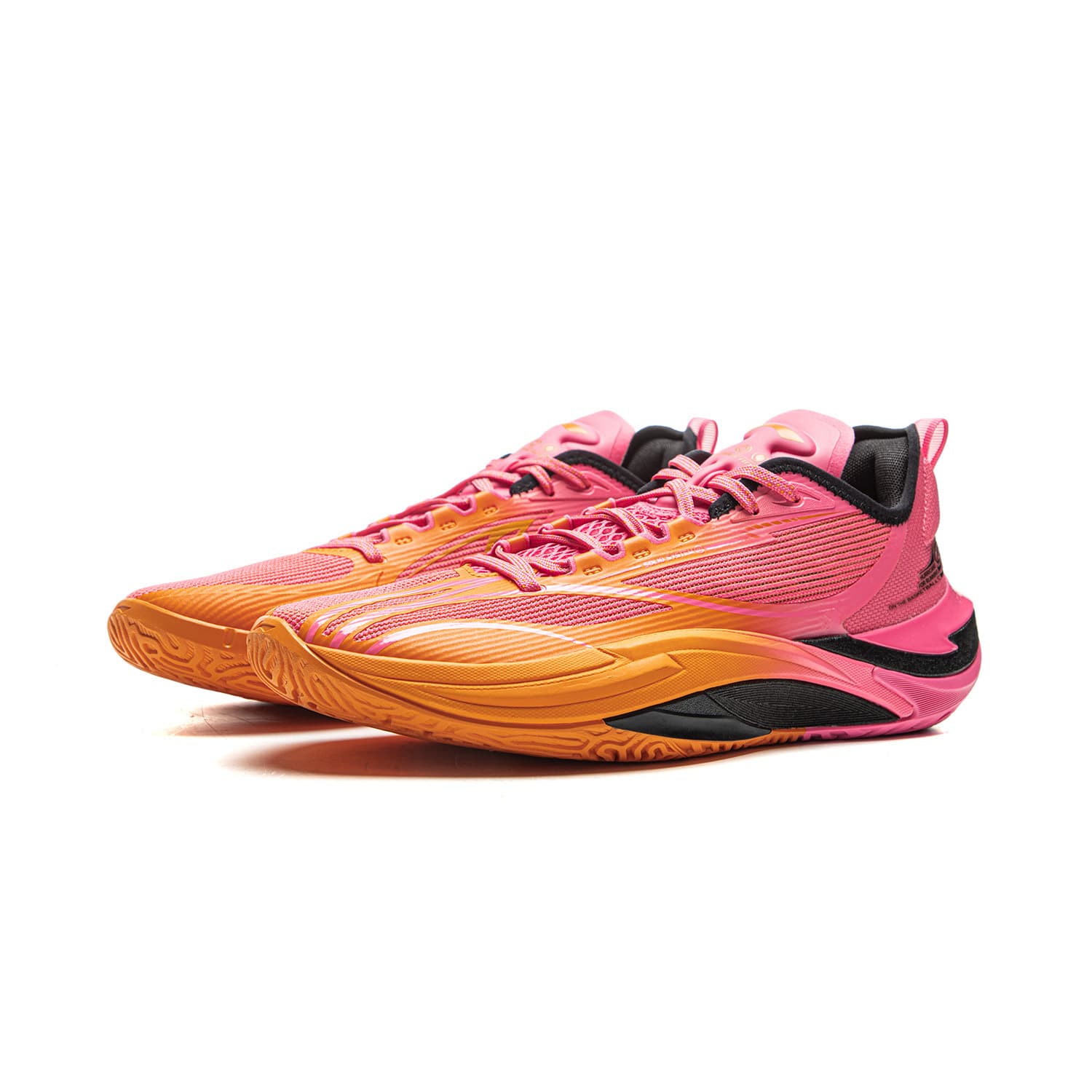 Кроссовки для баскетбола Li NING Hurricane Low Топ Баскетбольные кроссовки Мужской Розовый оранжевый - изображение 3