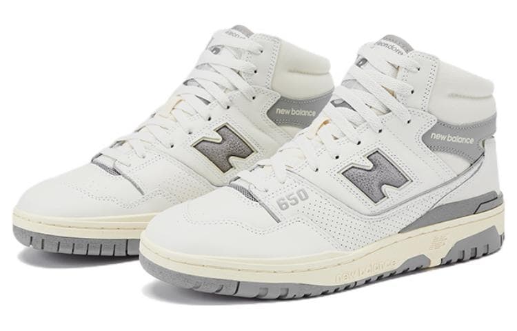 Ретро баскетбольные кроссовки Aimé Leon Dore x New Balance 650 White Grey - изображение 3