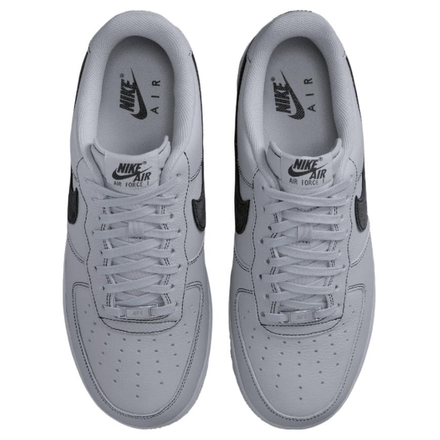 Кроссовки Nike Air Force 1 Кожа Дышащие Низкие Кроссовки для Скейтбординга Мужские Серые - изображение 3