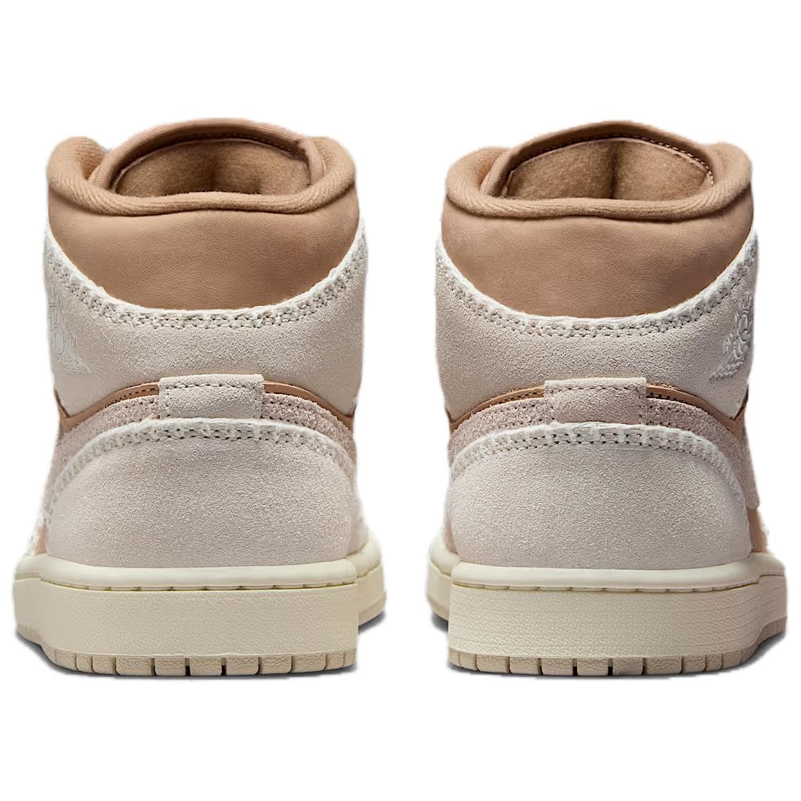 Ретро баскетбольные кроссовки Jordan Air Jordan 1 Mid Light Brown Suede — фото 5