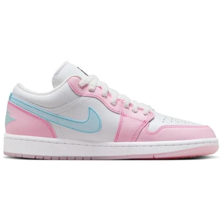 Ретро баскетбольные кроссовки Jordan Air Jordan 1 Low "White/Pink Foam/Glacier Blue" - изображение 2