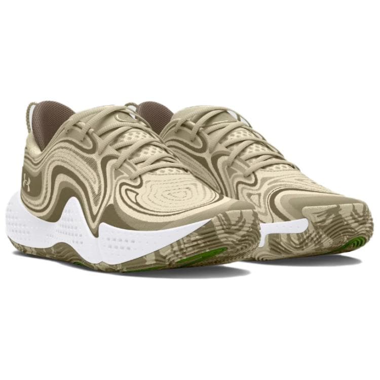 Кроссовки для баскетбола Under Armour Spawn 6 противоскользящие устойчивые к истиранию низкие баскетбольные кроссовки унисекс песочного цвета - изображение 4