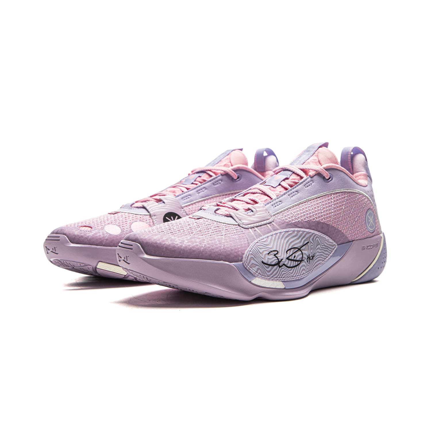 Кроссовки для баскетбола Li-Ning Wade All City 13 ENCOR Лаванда Ядро BOOM Технология BOOM Старт и взрыв Лоу-топы Баскетбольные кроссовки Мужской Фиолетовый - изображение 3