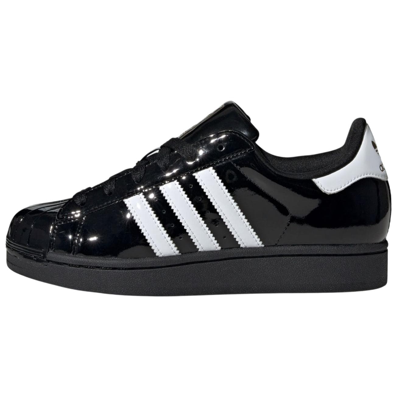 Кроссовки Adidas Originals Superstar 2 Лакированная кожа Низкие кеды Скейтборд Обувь Женские Черные - изображение 1