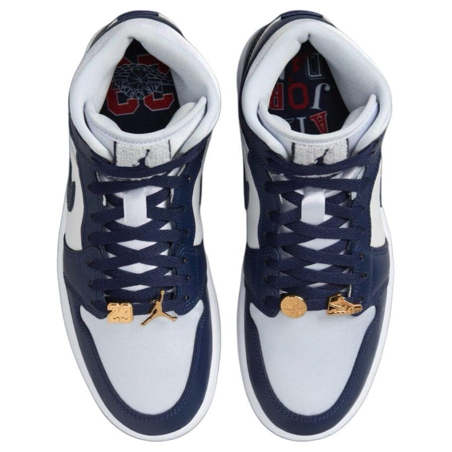 Ретро баскетбольные кроссовки Jordan Air Jordan 1 Противоскользящие Износостойкие MID Топ Винтажные Баскетбольные Кроссовки Женские - изображение 4