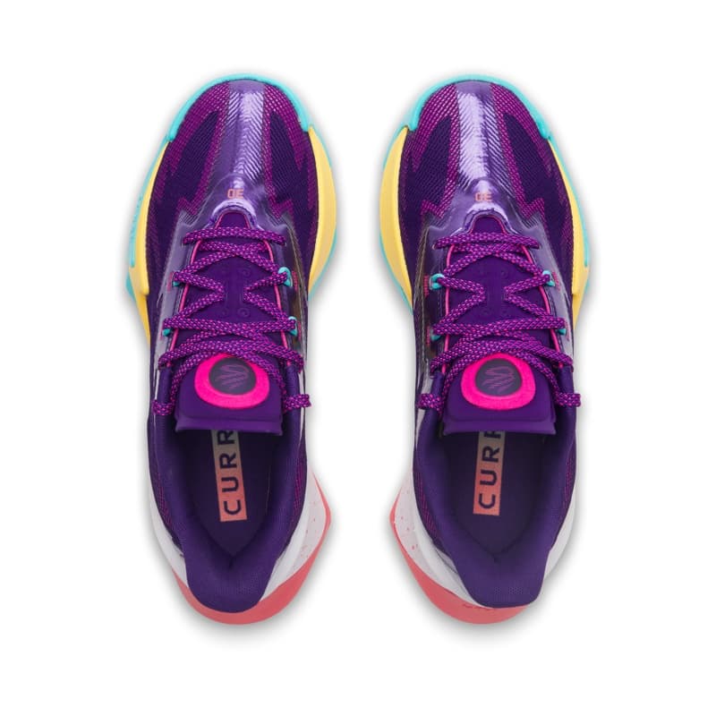 Кроссовки для баскетбола Under Armour CURRY SERIES 7 Амортизация Устойчивость к истиранию Отскок Баскетбольные кроссовки Унисекс Фиолетовый - изображение 4