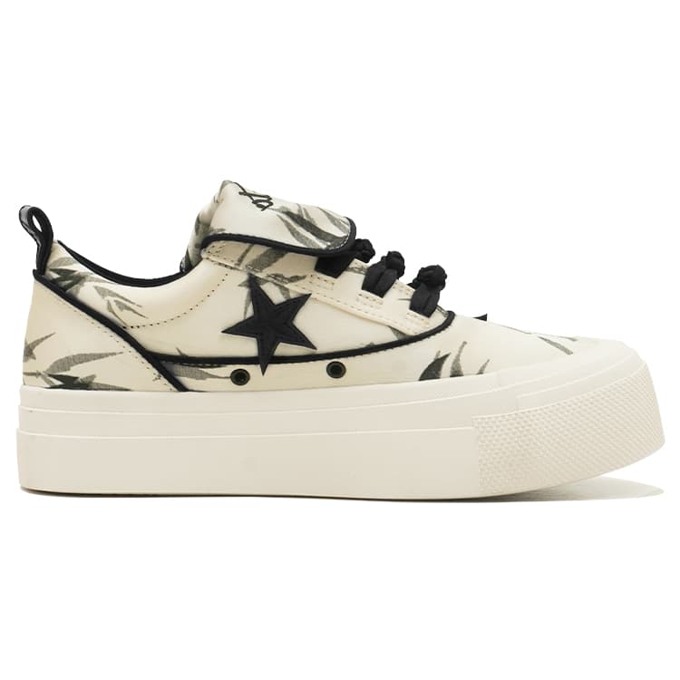 Кеды KAALIXTO Bamboo Low Canvas Shoes Black White - изображение 2