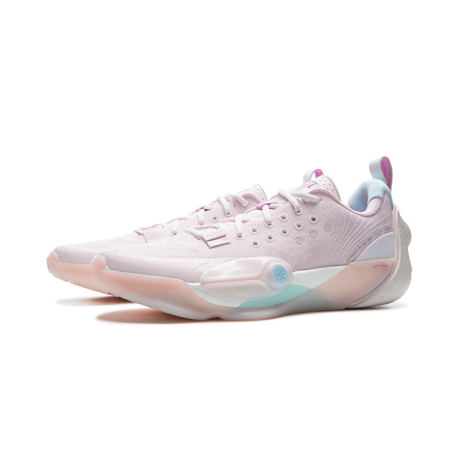 Кроссовки для баскетбола Li-Ning All City 13 с технологией BENG по всей стопе, низкие баскетбольные кроссовки для мужчин, фиолетово-розовые - изображение 3