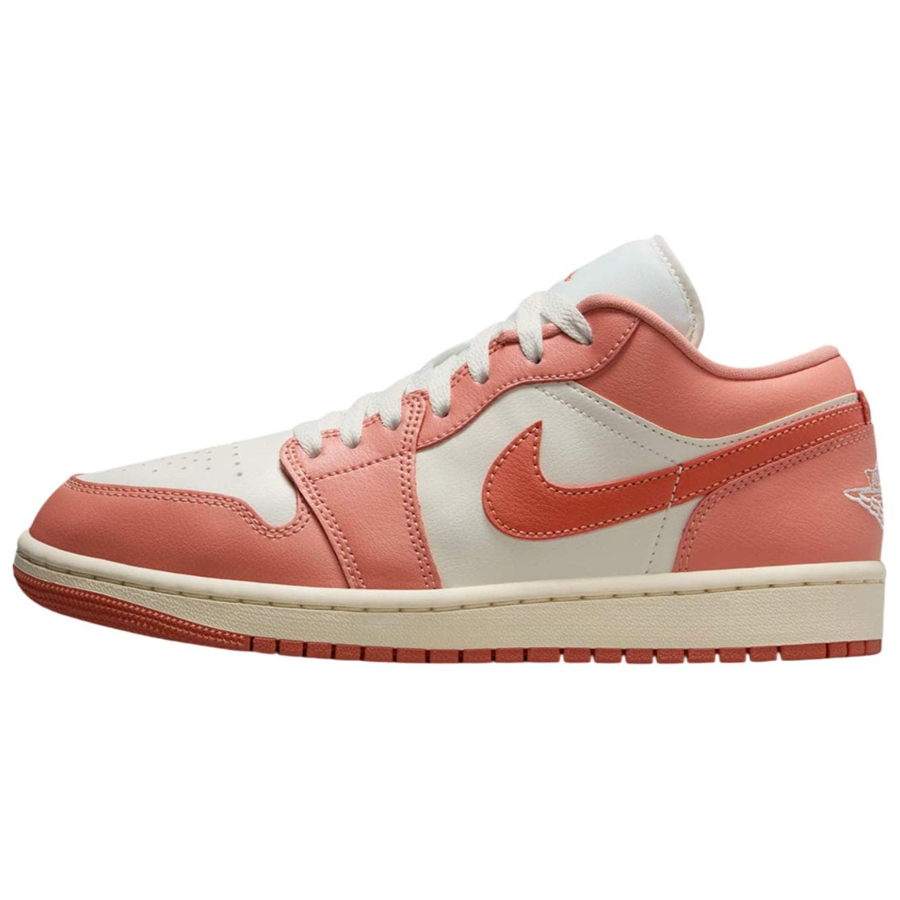 Ретро баскетбольные кроссовки Jordan Air Jordan 1 Противоскользящие Устойчивые к износу Низкие Ретро-баскетбольные кроссовки Женские Белый Розовый - изображение 1