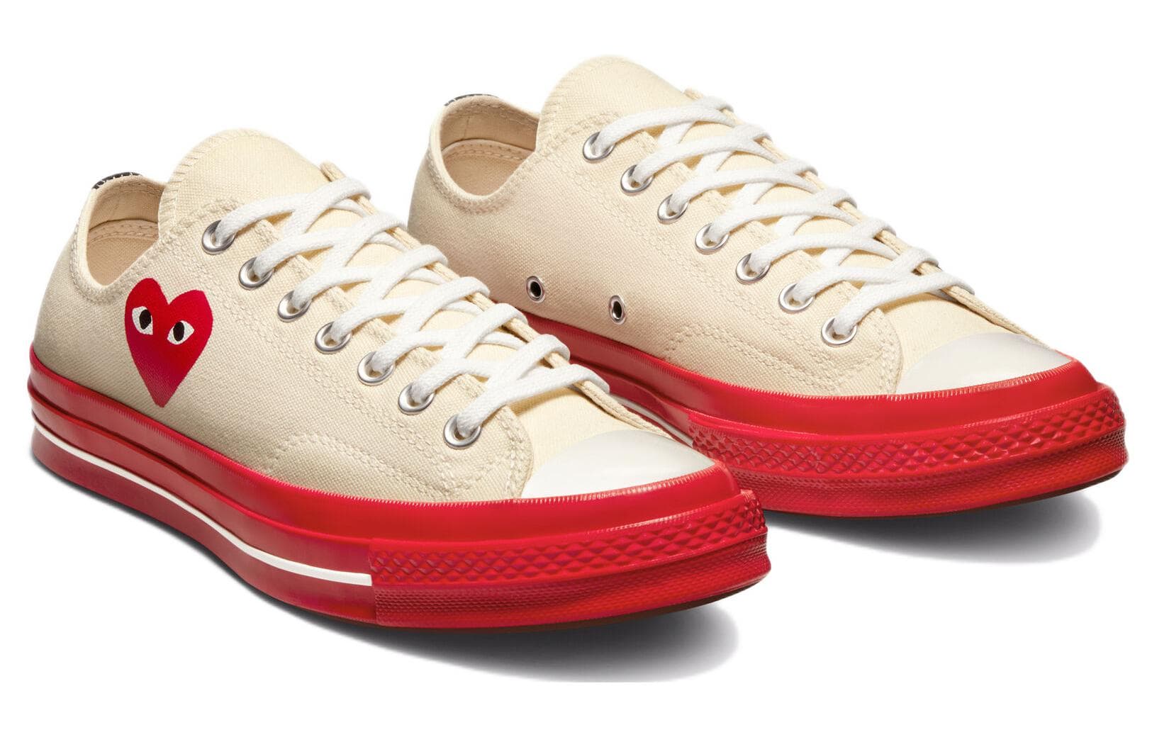 Кеды Comme des Garçons PLAY x Converse Chuck Taylor All Star 1970s OX White Red - изображение 3