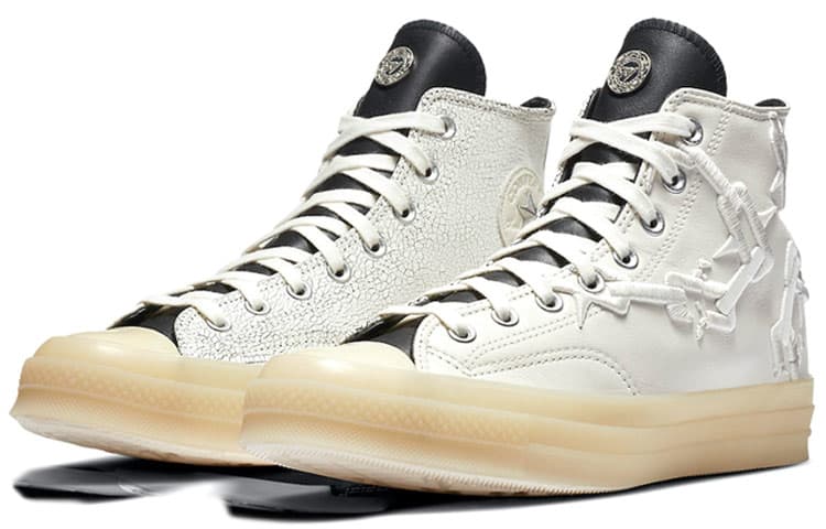 Ретро баскетбольные кроссовки Converse x Jordan Air Jordan 16 "Why Not Chuck" 1970s High Black White - изображение 10