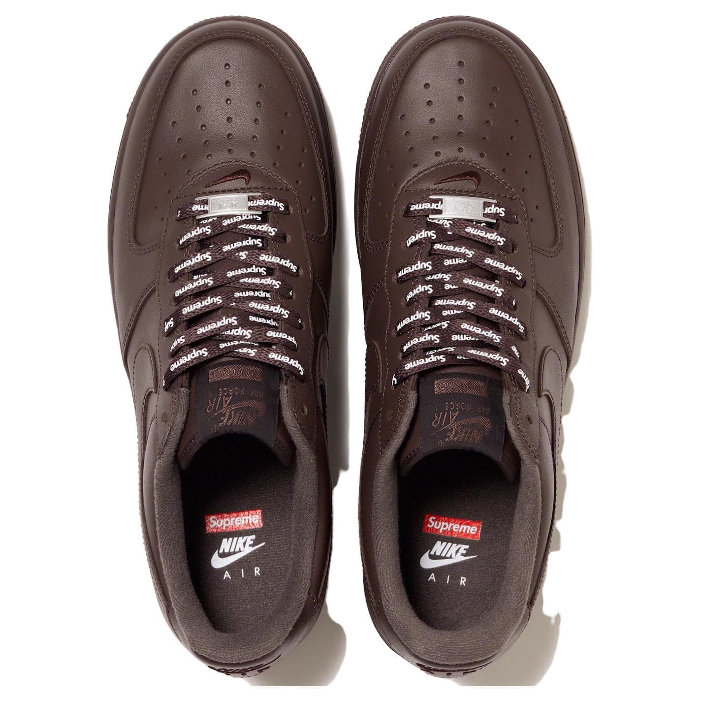 Кроссовки Supreme x Nike Air Force 1 Low "Baroque Brown" — фото 3