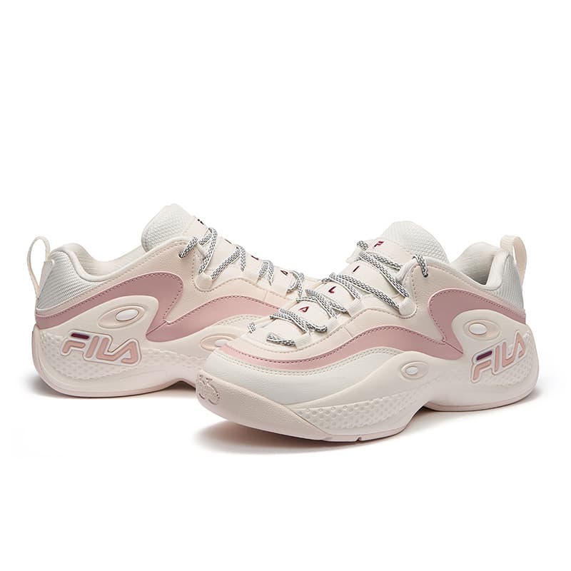 Кроссовки для баскетбола FILA FUSION GH3 Амортизация Low Топ Баскетбольные кроссовки Women's White Розовый - изображение 4