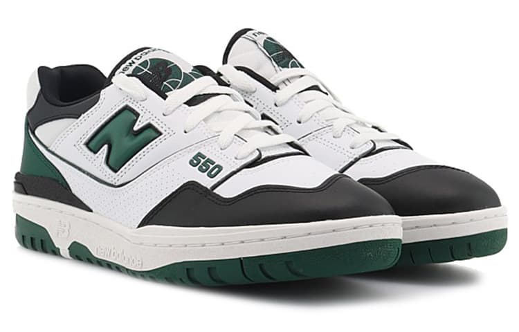 Ретро баскетбольные кроссовки New Balance 550 Shifted Sport Pack White Black Green - изображение 3