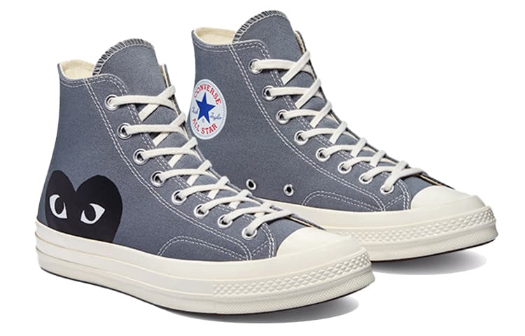 Кеды Comme des Garcons Play x Converse Chuck Taylor All Star 1970s Grey Black - изображение 3