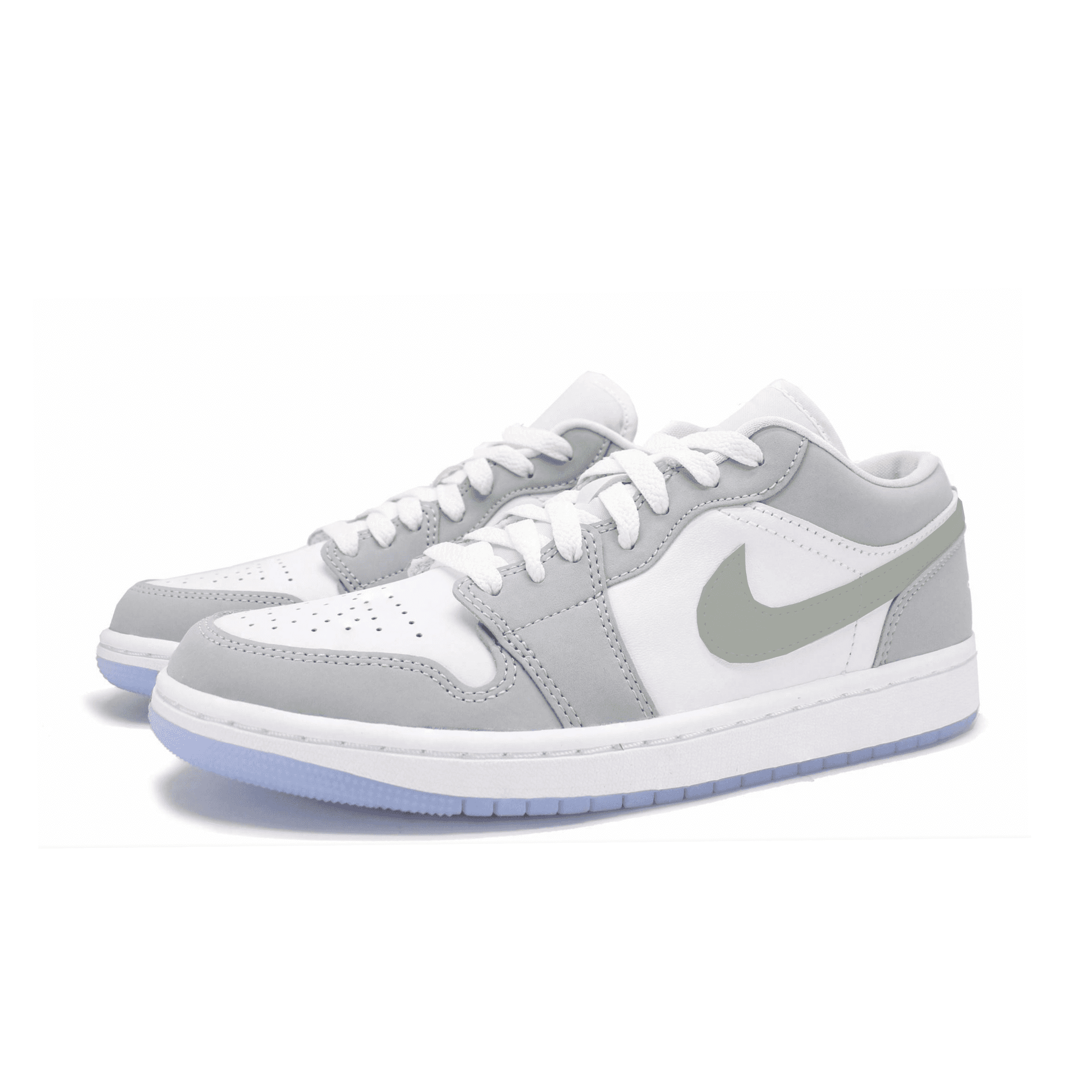 Ретро баскетбольные кроссовки Jordan Air Jordan 1 Low "Wolf Grey" - изображение 3