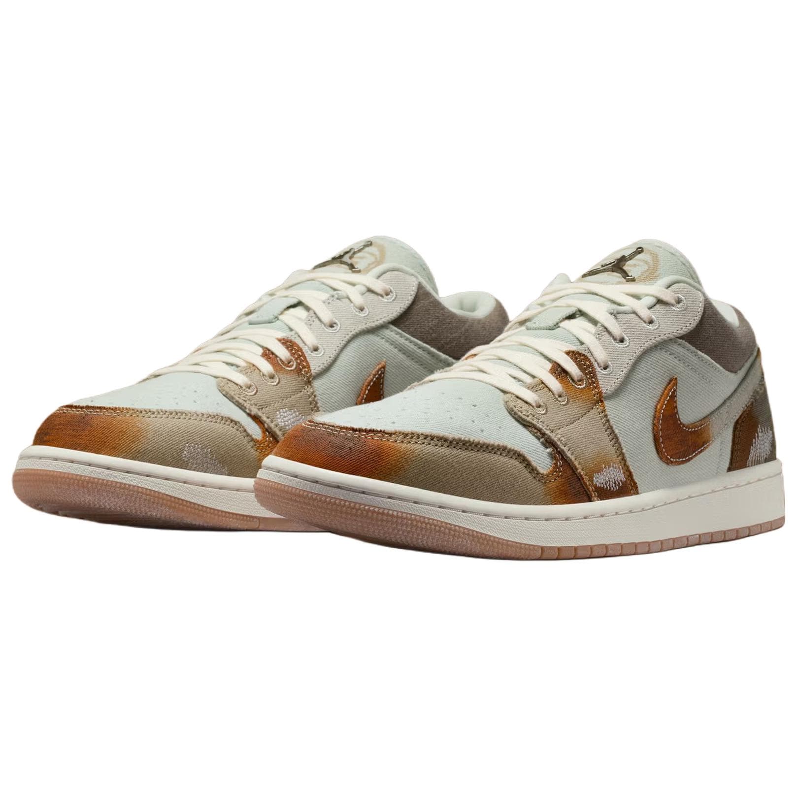 Ретро баскетбольные кроссовки Jordan Air Jordan 1 SE Low Blue Brown — фото 3