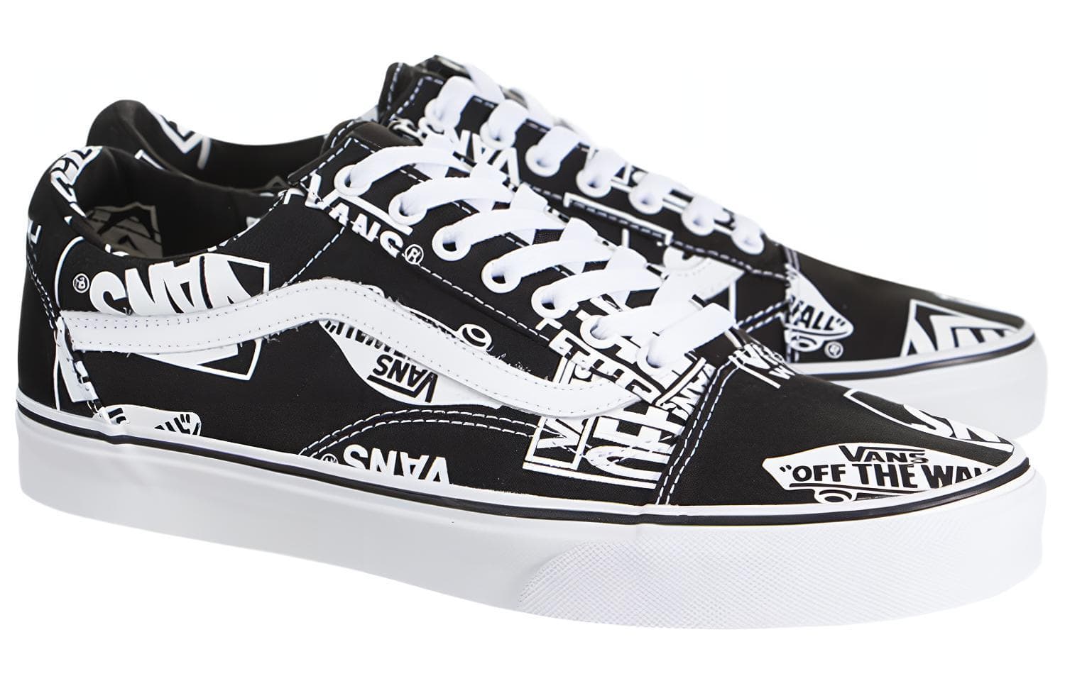 Кеды Vans Old Skool Mix Logo Black White - изображение 3