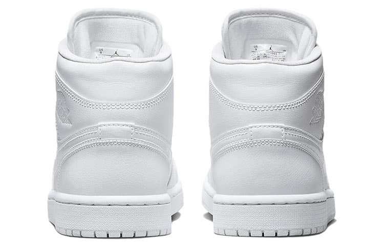 Ретро баскетбольные кроссовки Jordan Air Jordan 1 Mid Triple White — фото 5