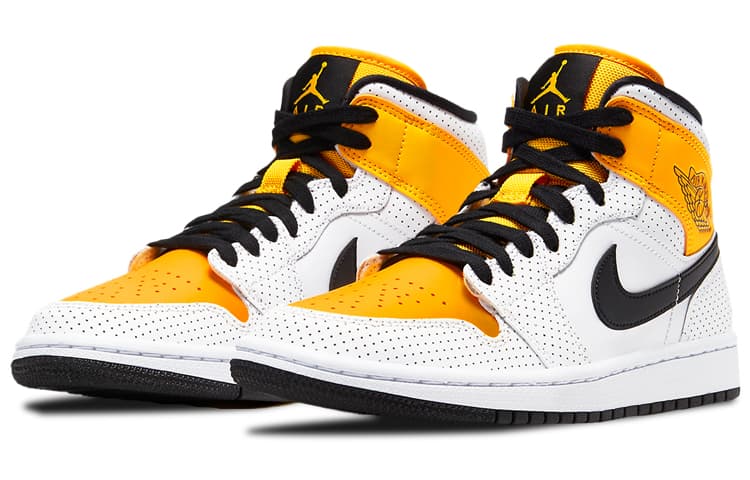 Ретро баскетбольные кроссовки Jordan Air Jordan 1 Mid "Laser Orange" — фото 3