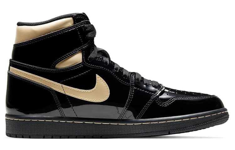 Ретро баскетбольные кроссовки Jordan Air Jordan 1 High OG "Black Gold" - изображение 2