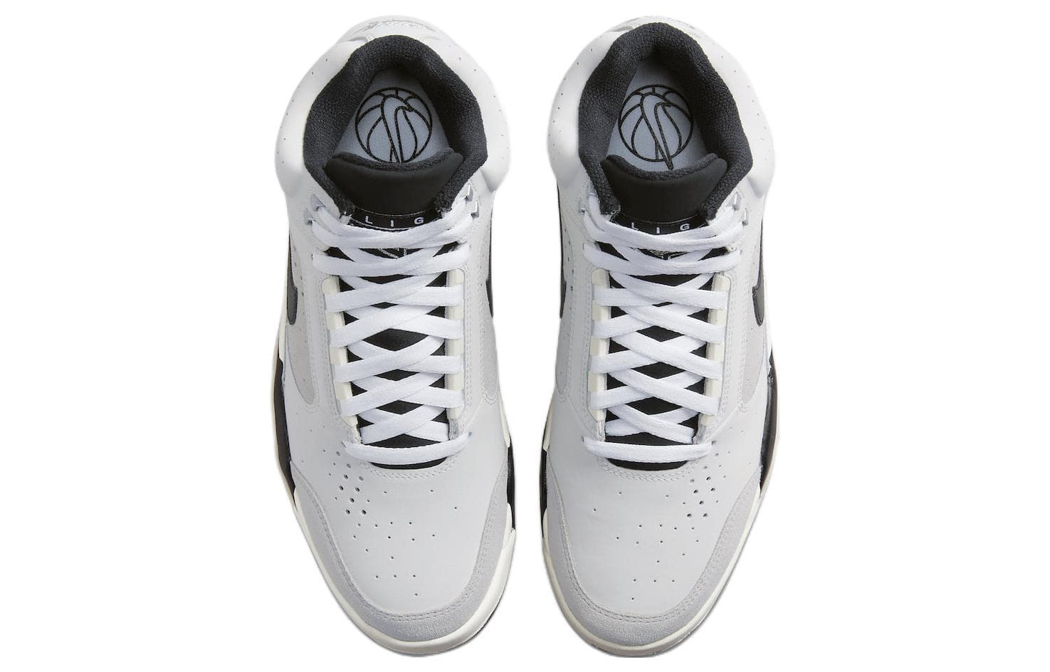 Кроссовки для баскетбола Nike Air Flight Lite Mid Grey Black - изображение 4