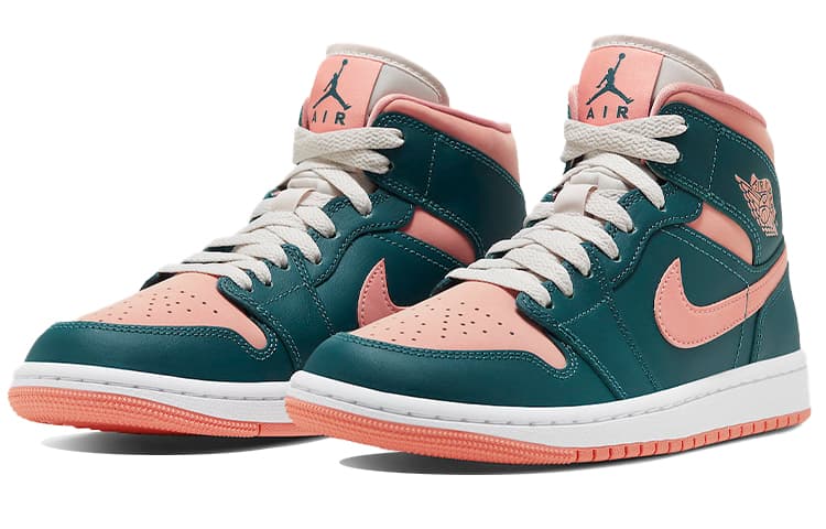 Ретро баскетбольные кроссовки Jordan Air Jordan 1 Mid "Dark Teal Green" - изображение 3