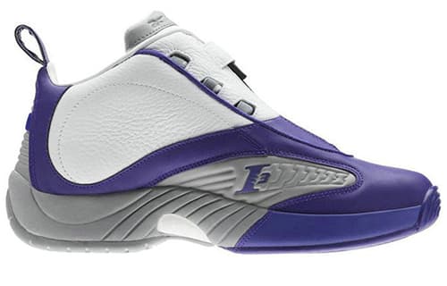 Ретро баскетбольные кроссовки Reebok Answer 4 White Purple - изображение 2