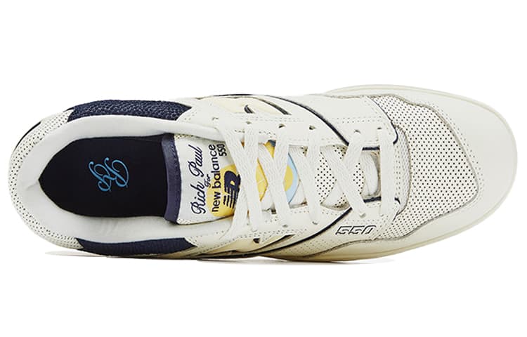 Ретро баскетбольные кроссовки Rich Paul x New Balance 550 Off White - изображение 5