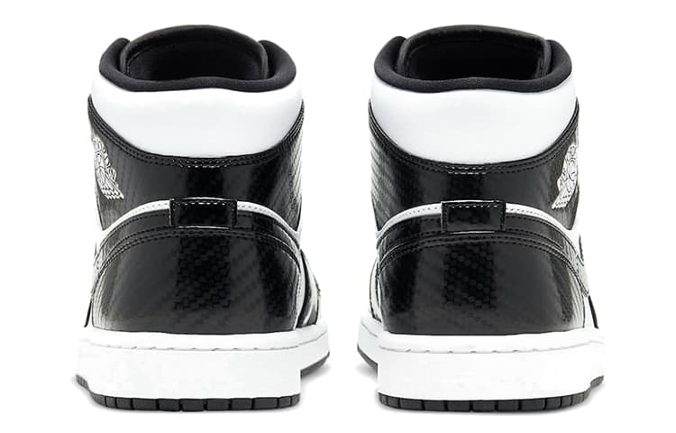 Ретро баскетбольные кроссовки Jordan Air Jordan 1 Mid SE "Black and White" - изображение 5