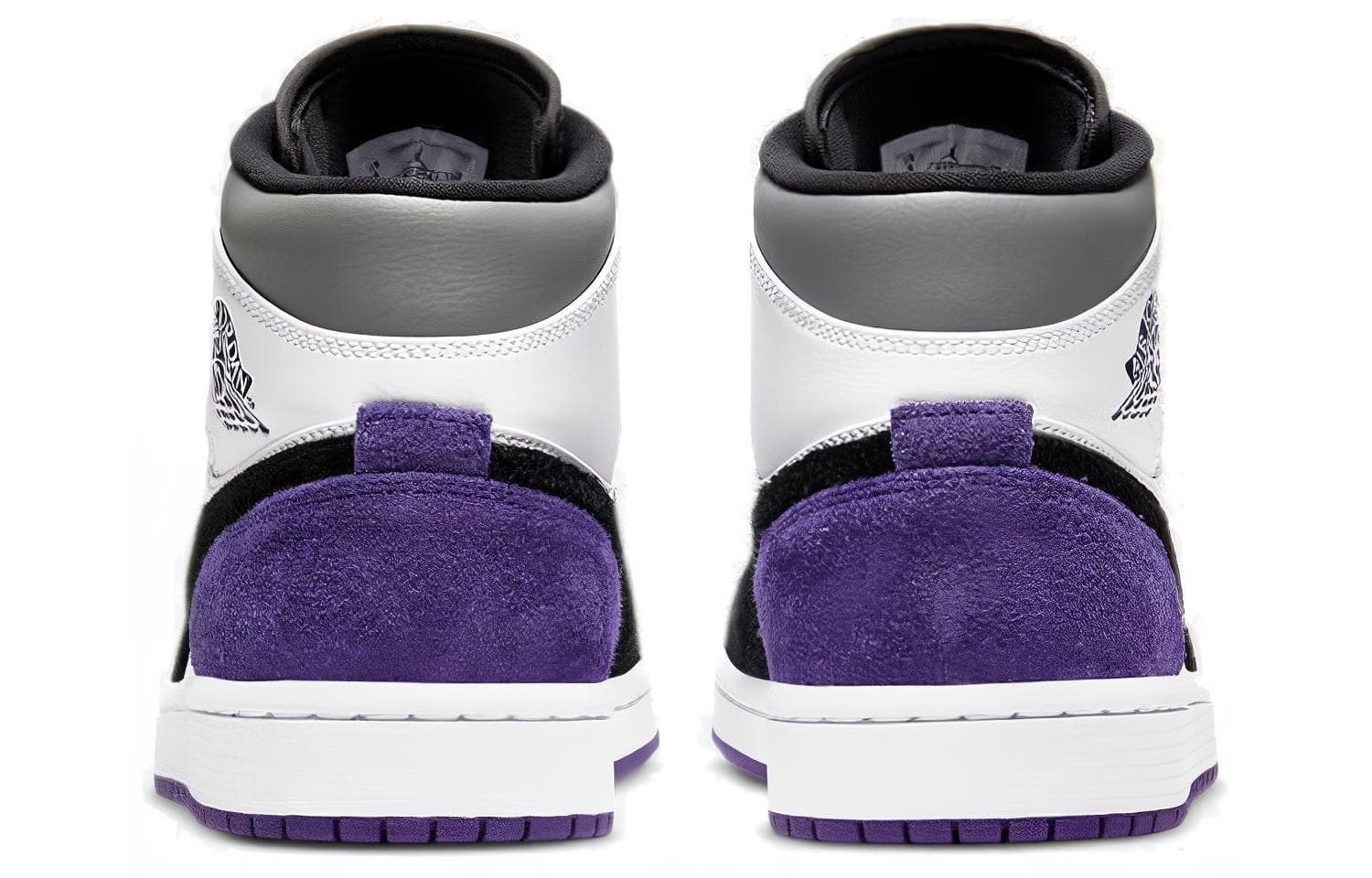 Ретро баскетбольные кроссовки Jordan Air Jordan 1 Mid SE Black White Purple - изображение 5