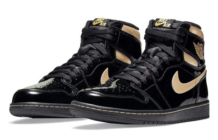 Ретро баскетбольные кроссовки Jordan Air Jordan 1 High OG "Black Gold" - изображение 3