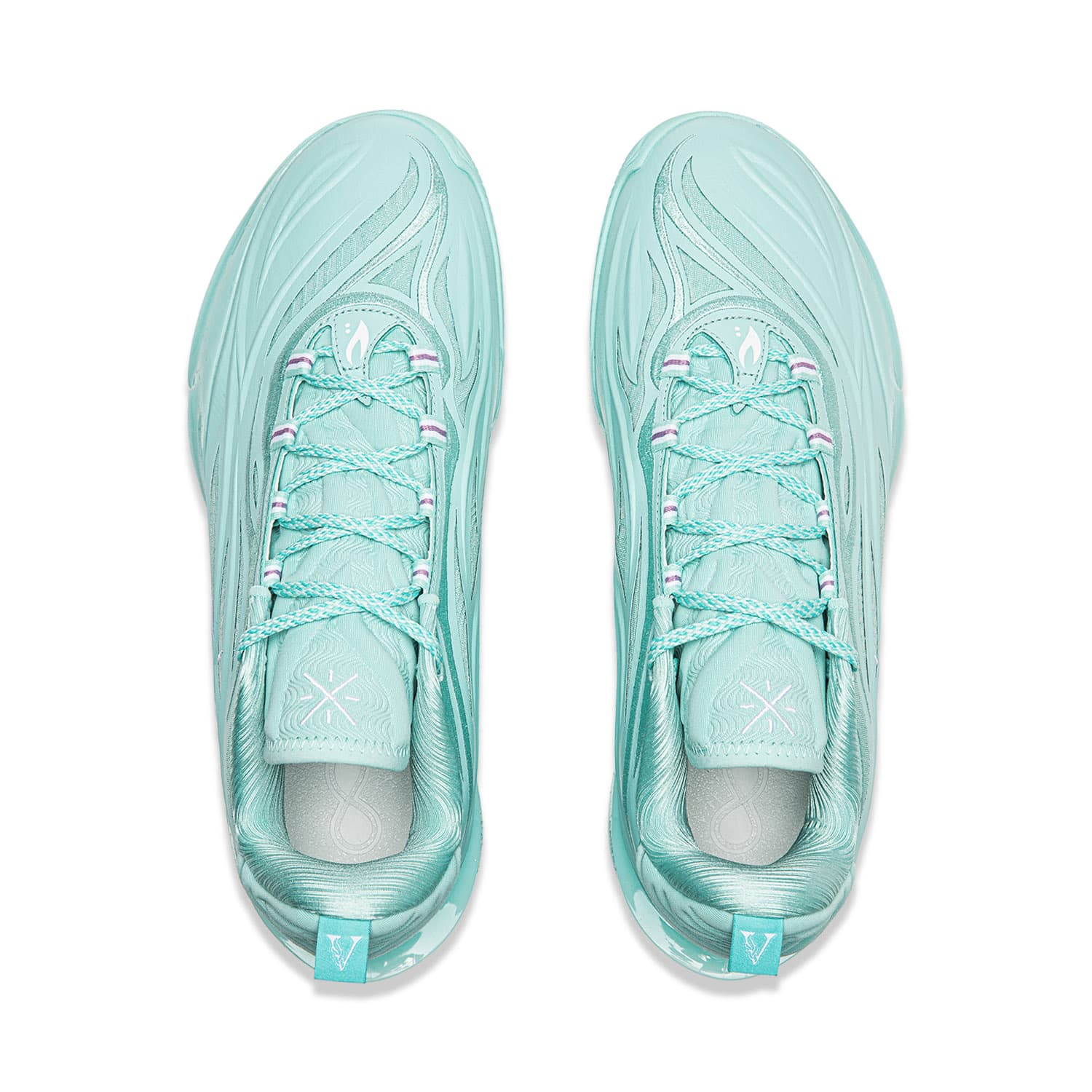 Кроссовки для баскетбола Li-Ning Wade 808 5Ultra v2 Мятный Легкий гибкий стабильный поддержка покрытие антискручивание Лоу-топы Баскетбольные кроссовки Мужской Островной синий - изображение 4