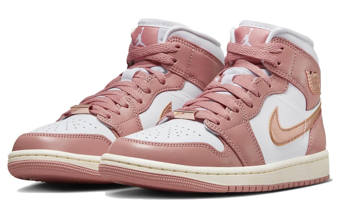 Ретро баскетбольные кроссовки Jordan Air Jordan 1 Mid SE "Red Stardust" - изображение 3
