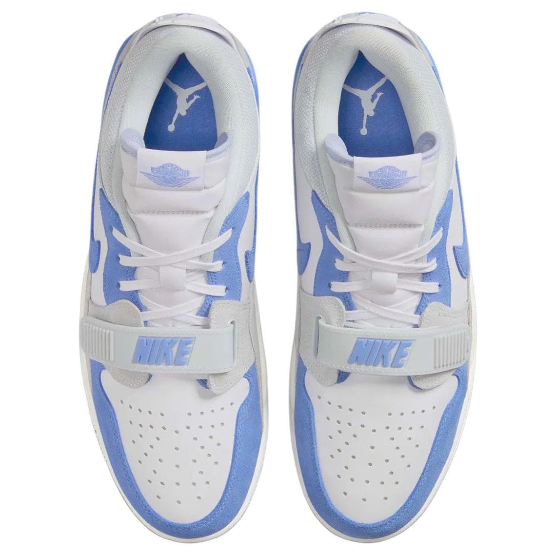 Ретро баскетбольные кроссовки Jordan Legacy 312 Low White Blue - изображение 4