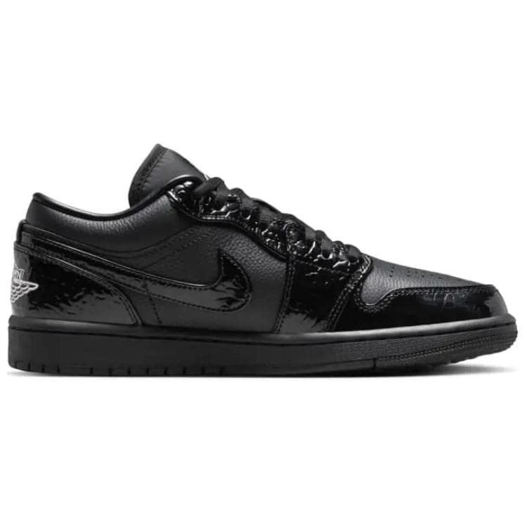 Ретро баскетбольные кроссовки Jordan Air Jordan 1 Low "Black Croc" - изображение 2