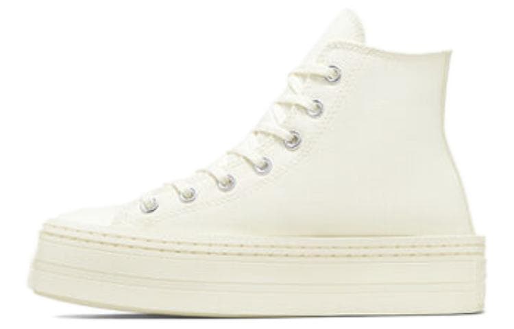 Кеды Converse Chuck TAYLOR All Star Modern Lift Платформа Холст Устойчивый к истиранию Высокие Кеды Женские Экрю - изображение 1