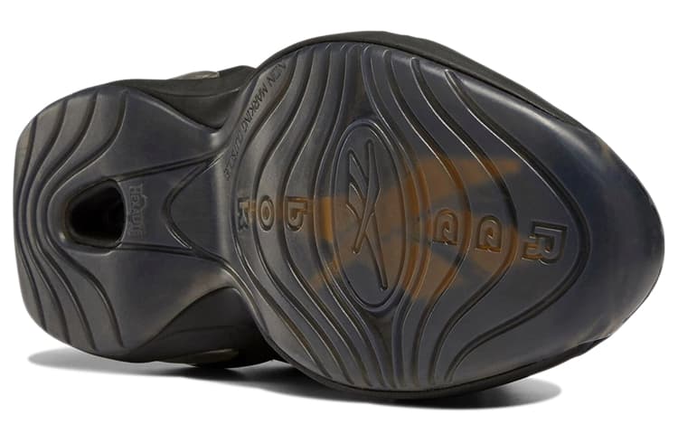 Ретро баскетбольные кроссовки Reebok Question Mid Black Gold - изображение 6