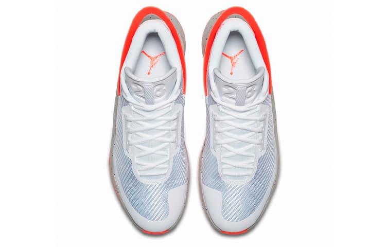 Кроссовки для баскетбола Jordan Fly Lockdown White Grey Orange - изображение 4