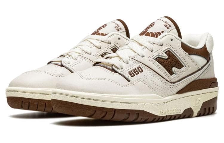 Ретро баскетбольные кроссовки AIME LEON DORE x New Balance 550 White Brown - изображение 3