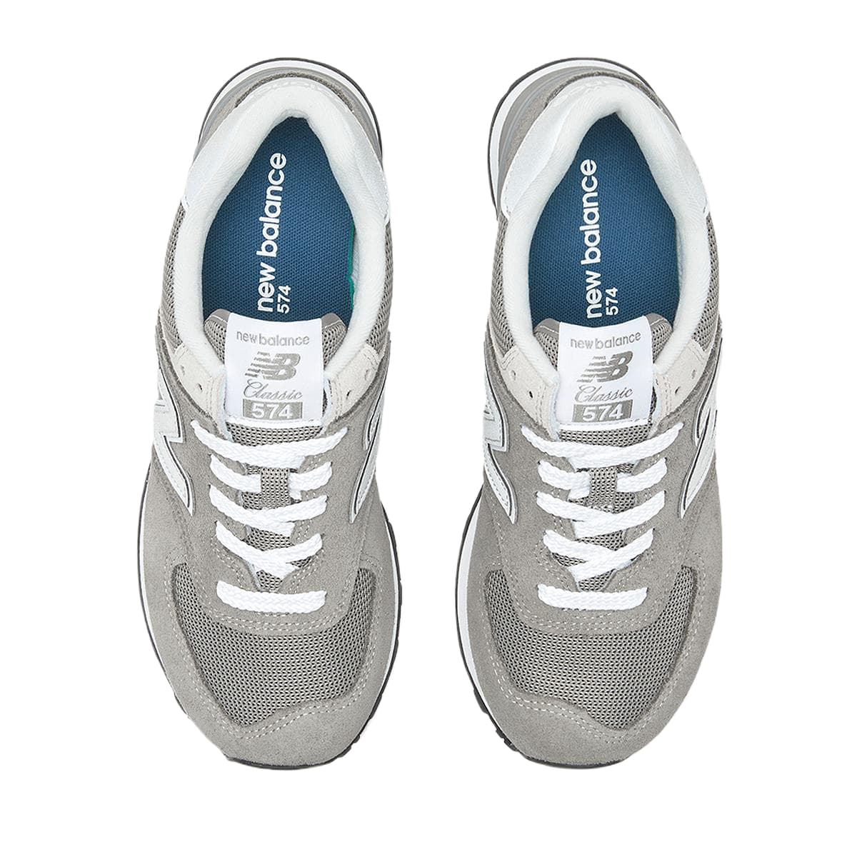 Кроссовки для спортзала New Balance NB 574 Сетчатая ткань Низкий топ Тренировочные кроссовки Женские Серый B Ширина корпуса - изображение 4
